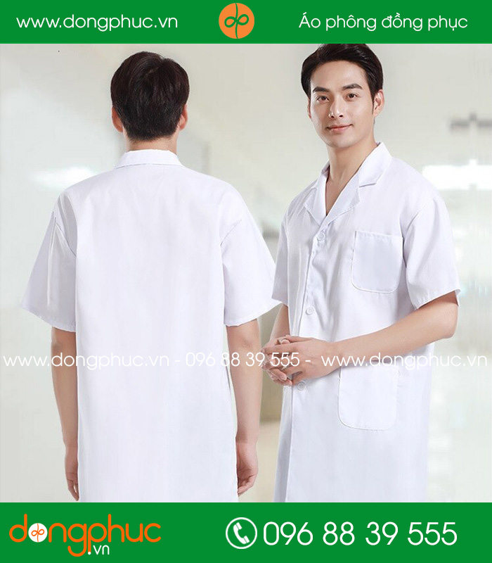 Áo blouse đồng phục y tá - Bác sĩ màu trắng